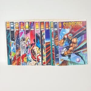 12 Book Lot Supreme Vol1 0 & 10-20 Liefeld, Hathaway, Fraga | VG+ B&B Image 1994